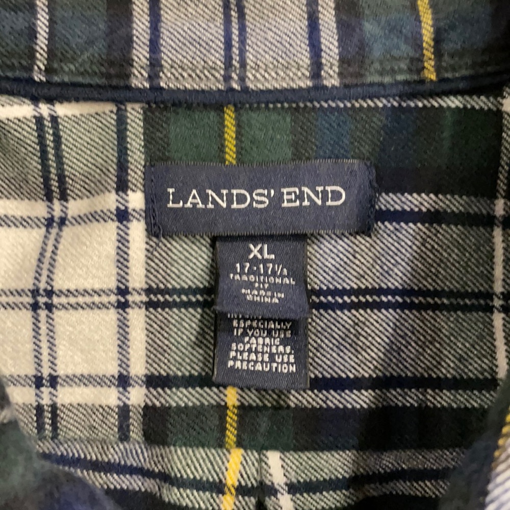 Lands End flannel button down.